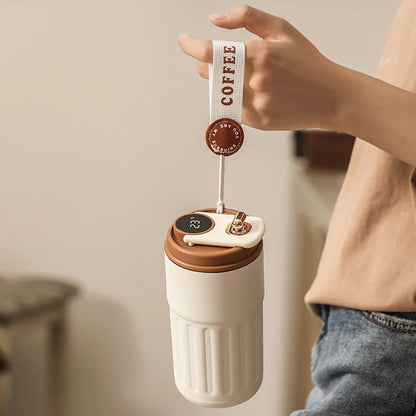 Smart Stainless Steel Thermos Bottle with Digital Temperature Display for Coffee and Water