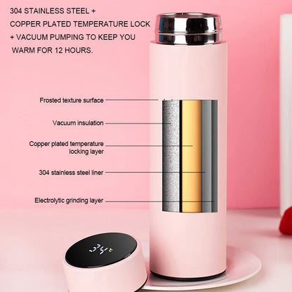 Smart Thermal Bottle Stainless Steel Thermos Water Bottle for Children Vacuum Flasks Keeps Cold Insulation Cup Tea Fruit Cup