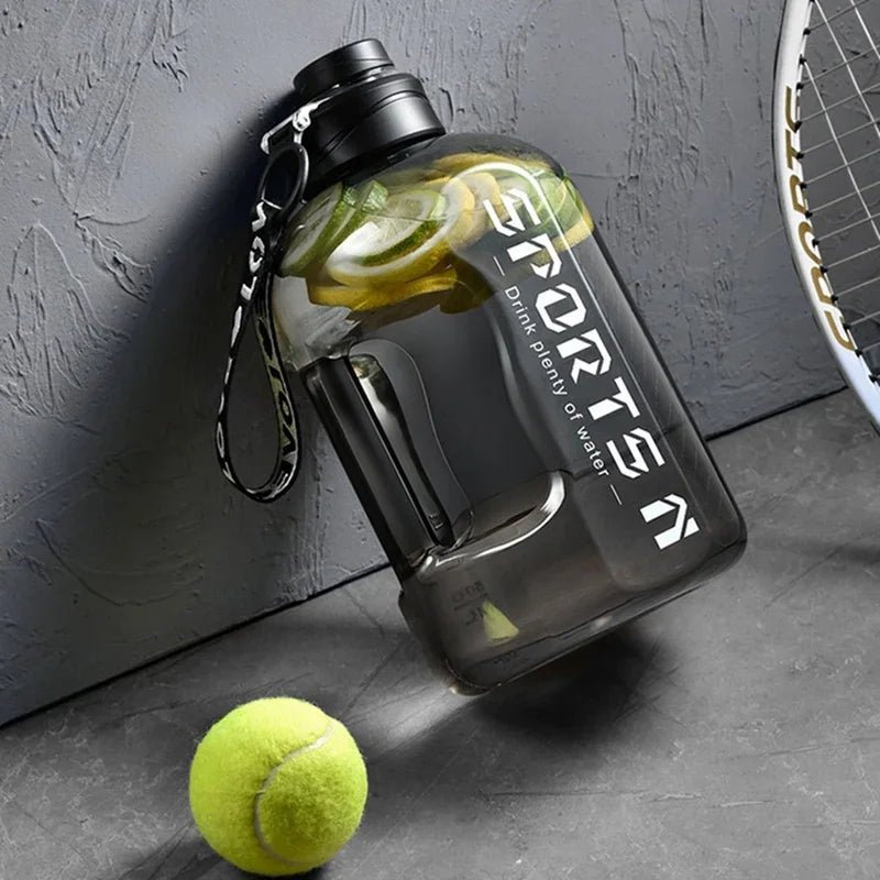 Large-Capacity Water Bottle Straw Pot Belly Cup Sports Water Bottle Ton Ton Bucket Students Portable Plastic Cup 1.2L/1.7L/2.5L