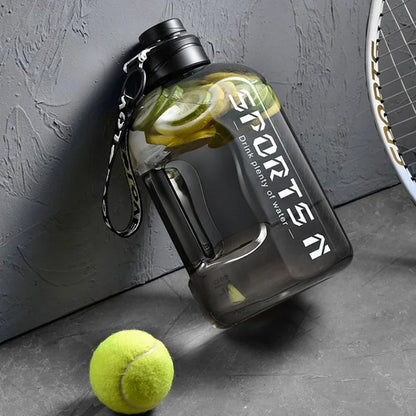 Large-Capacity Water Bottle Straw Pot Belly Cup Sports Water Bottle Ton Ton Bucket Students Portable Plastic Cup 1.2L/1.7L/2.5L