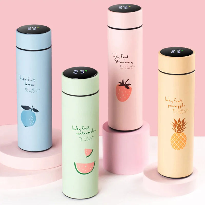Smart Thermal Bottle Stainless Steel Thermos Water Bottle for Children Vacuum Flasks Keeps Cold Insulation Cup Tea Fruit Cup