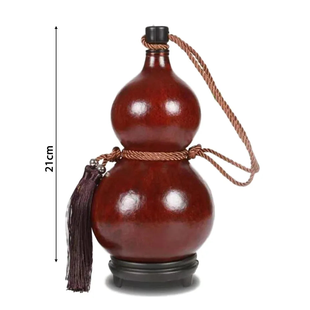 New Chinese Retro Gourd Water Bottle 500ML Durable Wine Bottle Large Capacity Creative Cycling Kettle Outdoor Fitness