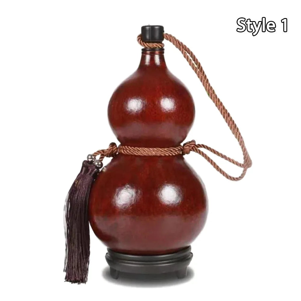 New Chinese Retro Gourd Water Bottle 500ML Durable Wine Bottle Large Capacity Creative Cycling Kettle Outdoor Fitness
